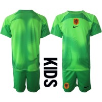 Netherlands Goalkeeper Replica Home Minikit World Cup 2022 Short Sleeve (+ pants)
